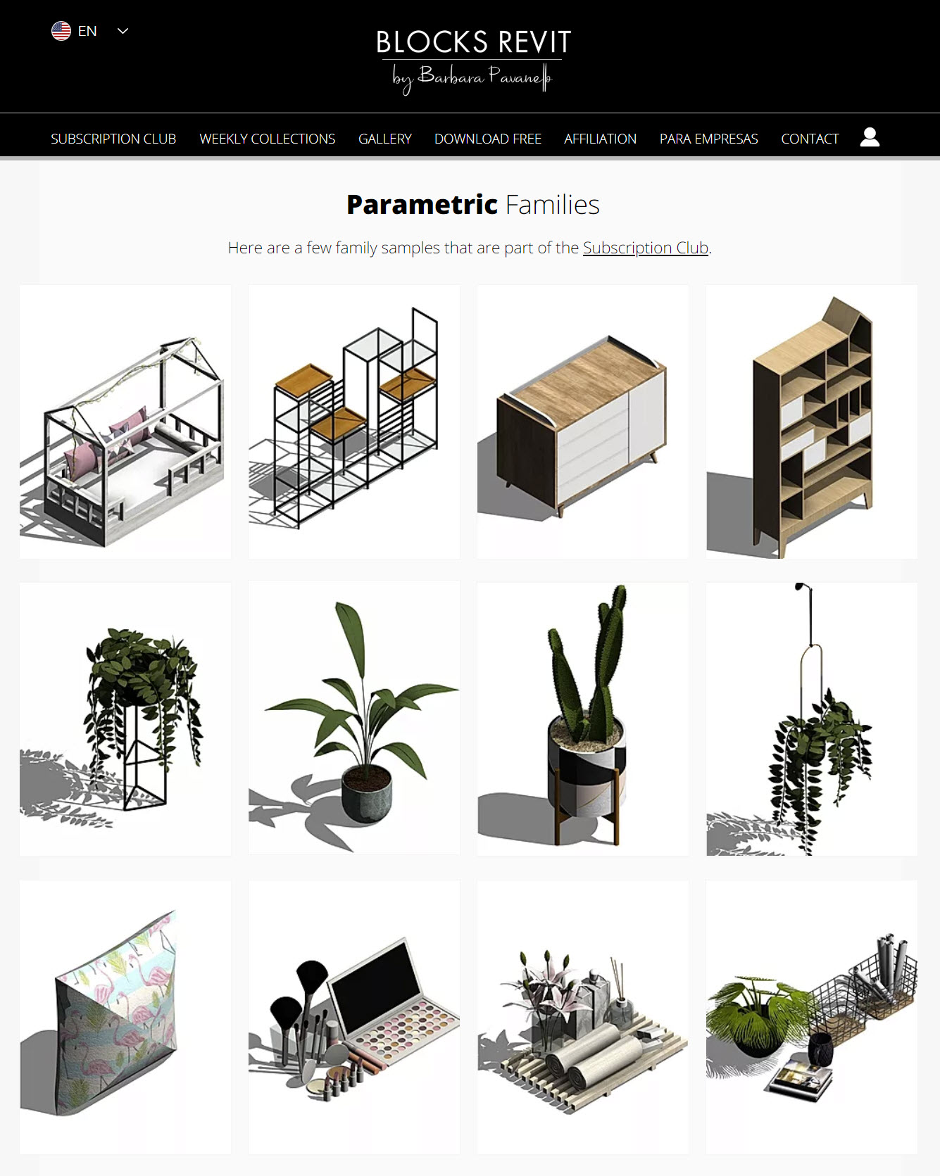 Blocks Revit Une incroyable collection d’objets d’architecture et d